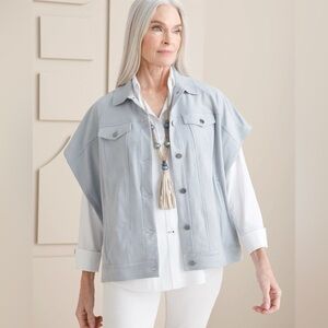 Chico’s | Faux Suede Jacket Style Ruana Wrap